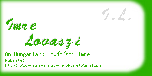 imre lovaszi business card